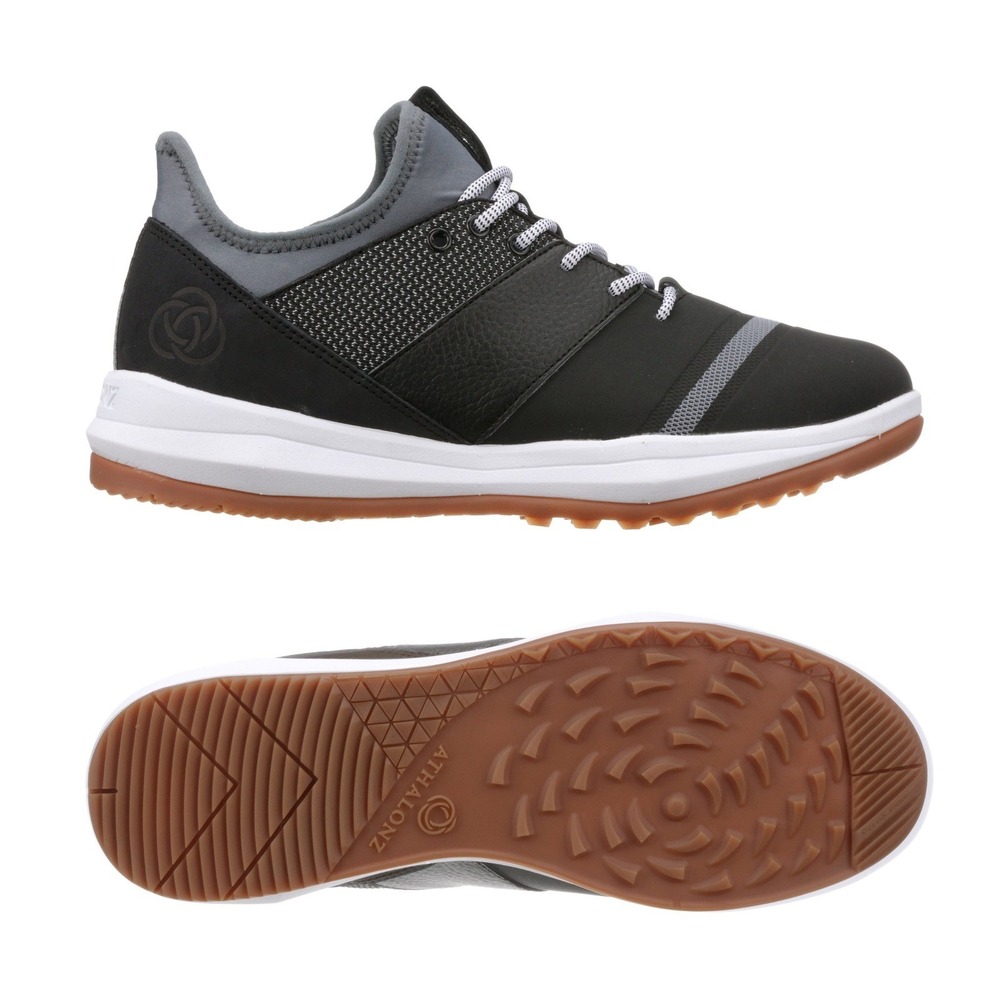 Athalonz EnVe Golf Shoes Mens 8.5 Black Grey Power‎ Stability New